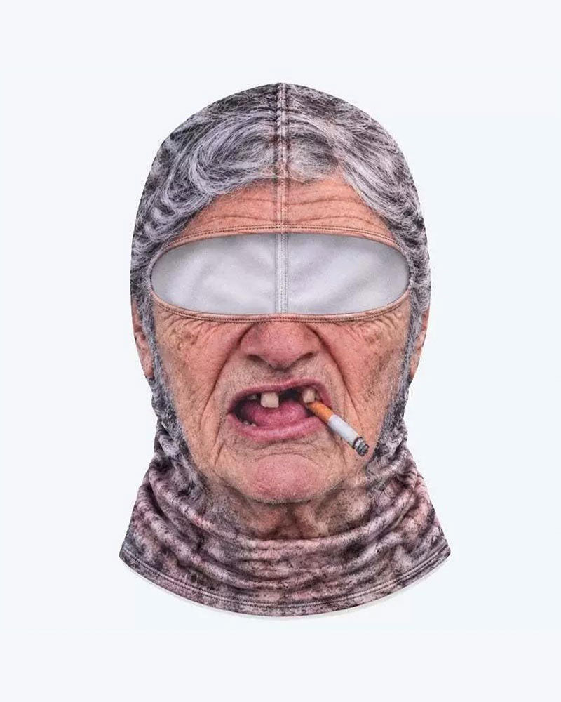 Funny 3d Grumpy Old Man Ski Mask 2024f/w accessoires spring summer