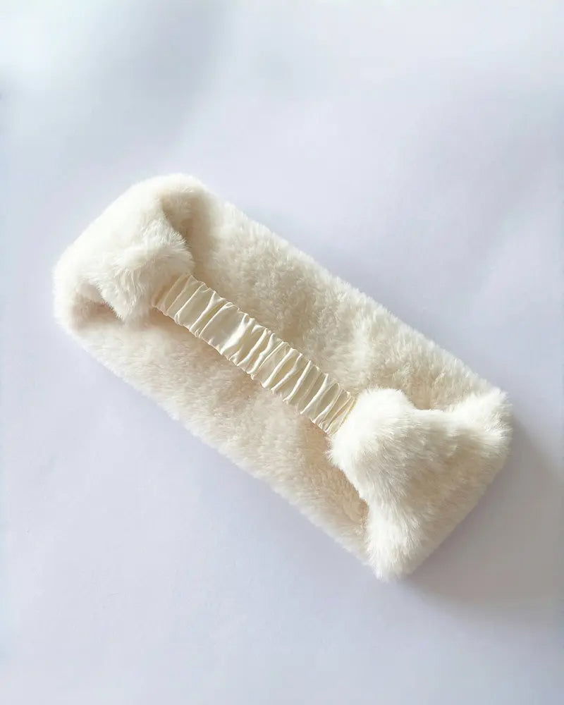 Wide Edge Soft Warm Windproof Cold-Proof Fuzzy Headband 2024 f/w accessoires spring