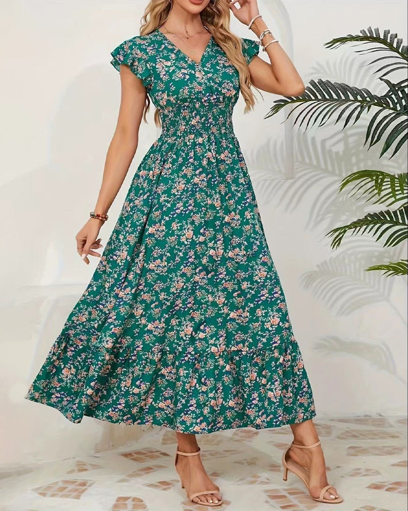 Floral Waist Tie Dress casual dresses spring summer