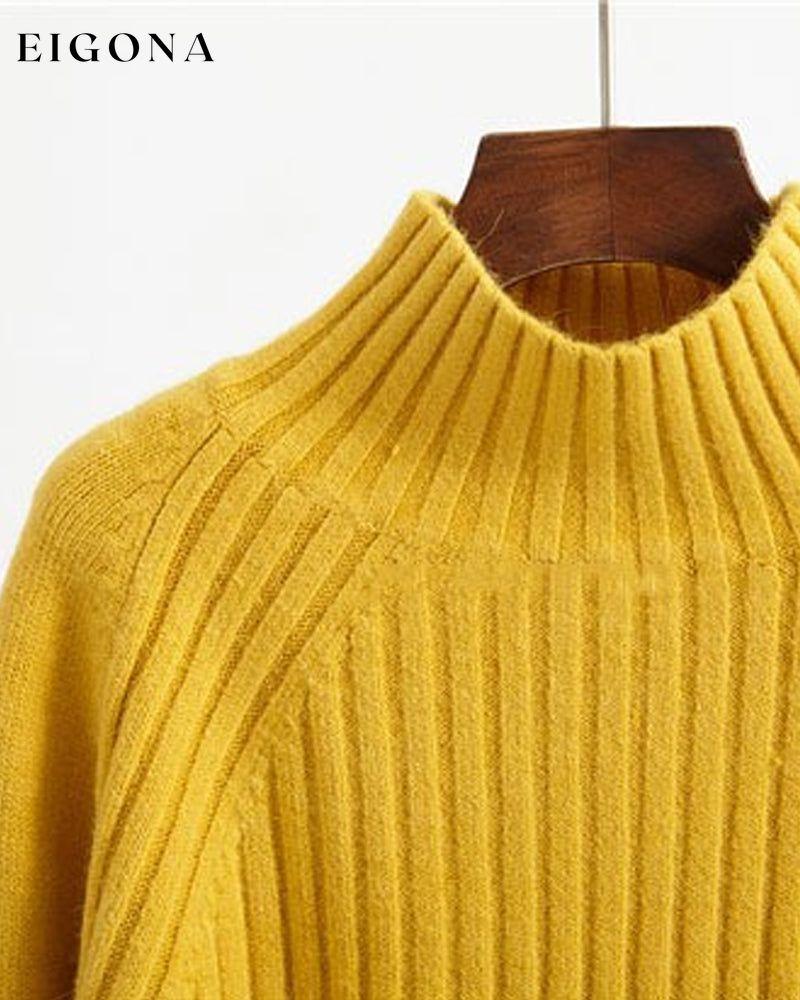 Solid Color Stand-up Sweater 2023 f/w 23BF clothes Sweaters sweaters & cardigans Tops/Blouses