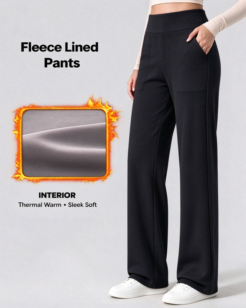 High-Waisted Pocket Wide-Leg Pants