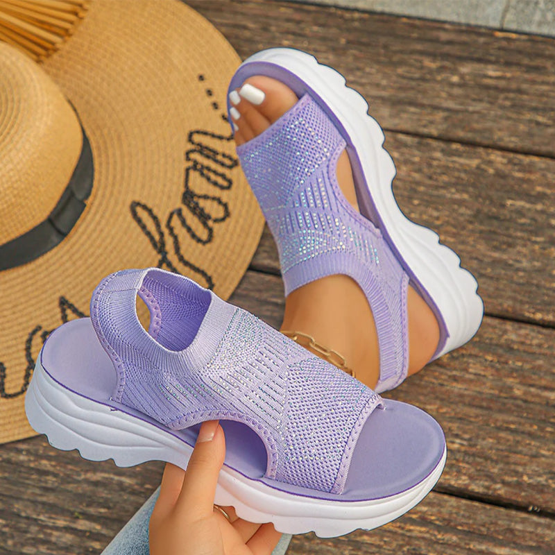 Breathable Mesh Platform Sandals