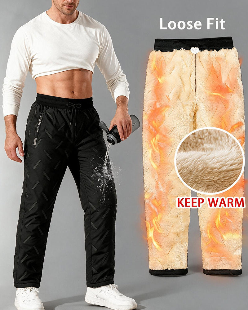 Men's Warm Pocket Drawstring Pants