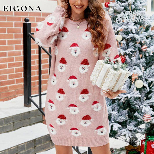 Casual Plush Christmas Dress Pink best Best Sellings casual dresses clothes Sale short dresses Topseller