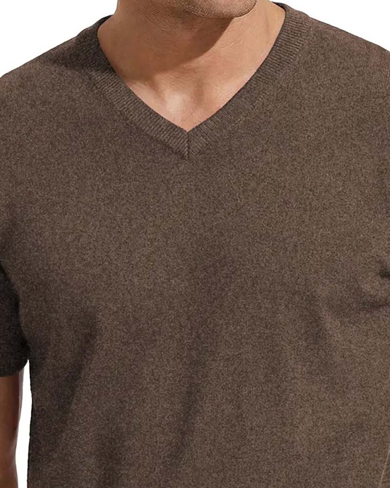 Mini V-Neck Casual Solid Pullover