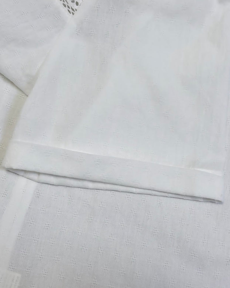 V-Neck Hollow Out Blouse