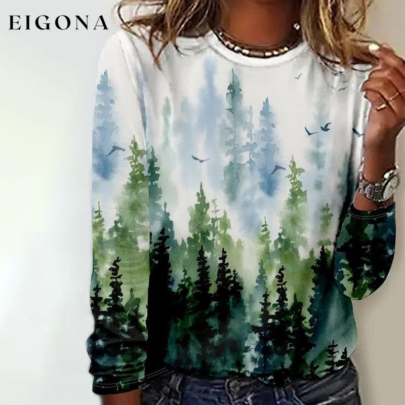 Nature Print Casual T-Shirt best Best Sellings clothes Plus Size Sale tops Topseller