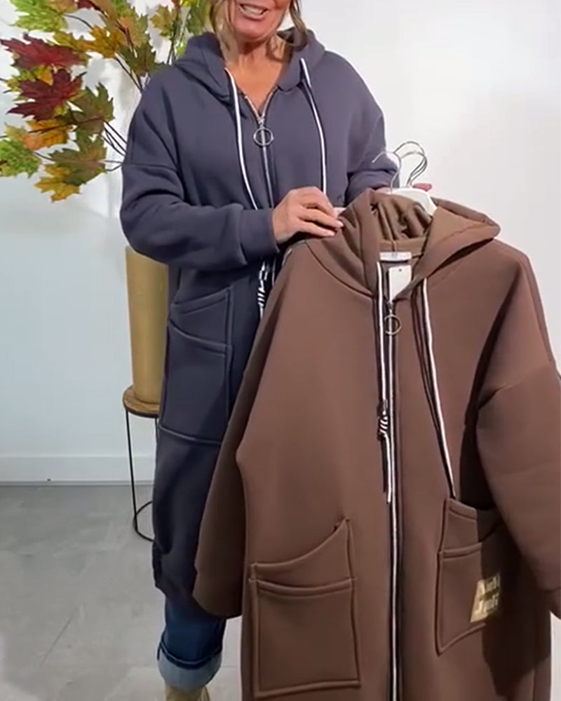 Casual Hooded Pocket Warm Coats