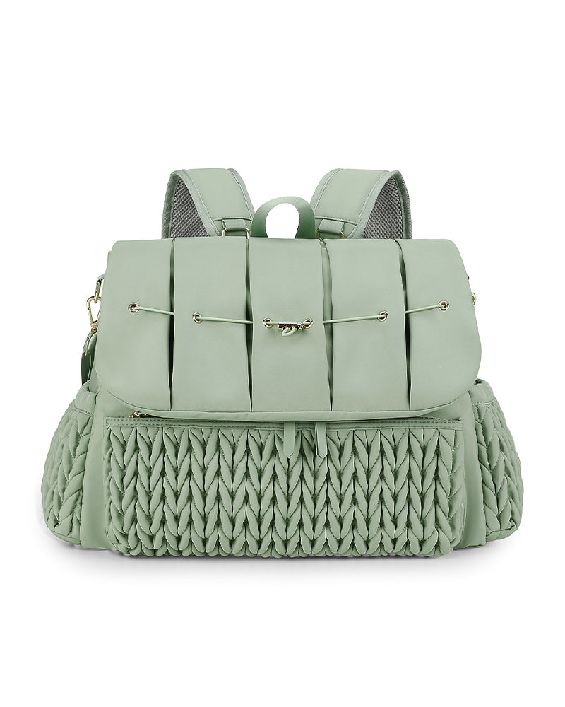 Quilted Double-Shoulder Mommy Bag