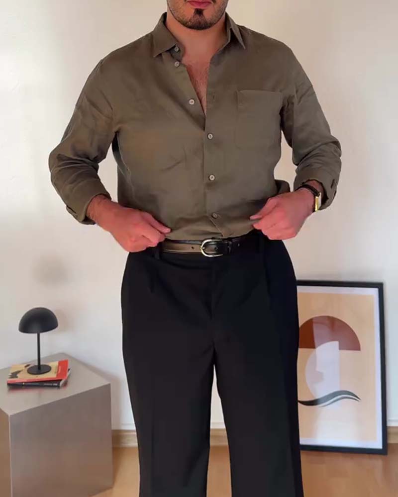 Men's Collared Pocket Shirt