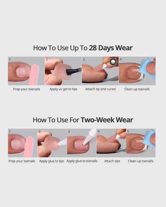 French Short Nude Toe Nails