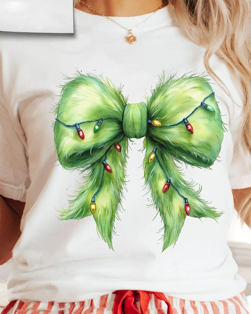 Big bow print T-shirt