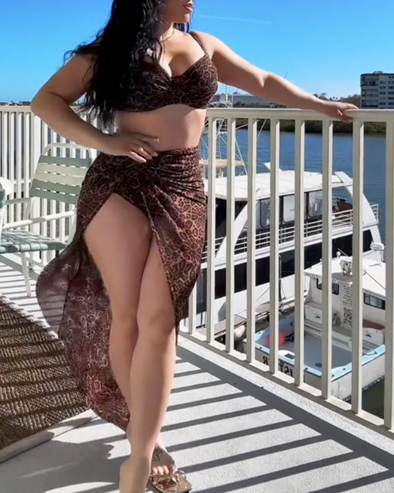 Fashion High-Waist Leopard Print Bikini