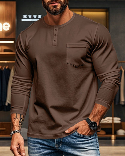 Breathable Pullover Long-Sleeved Men's Top