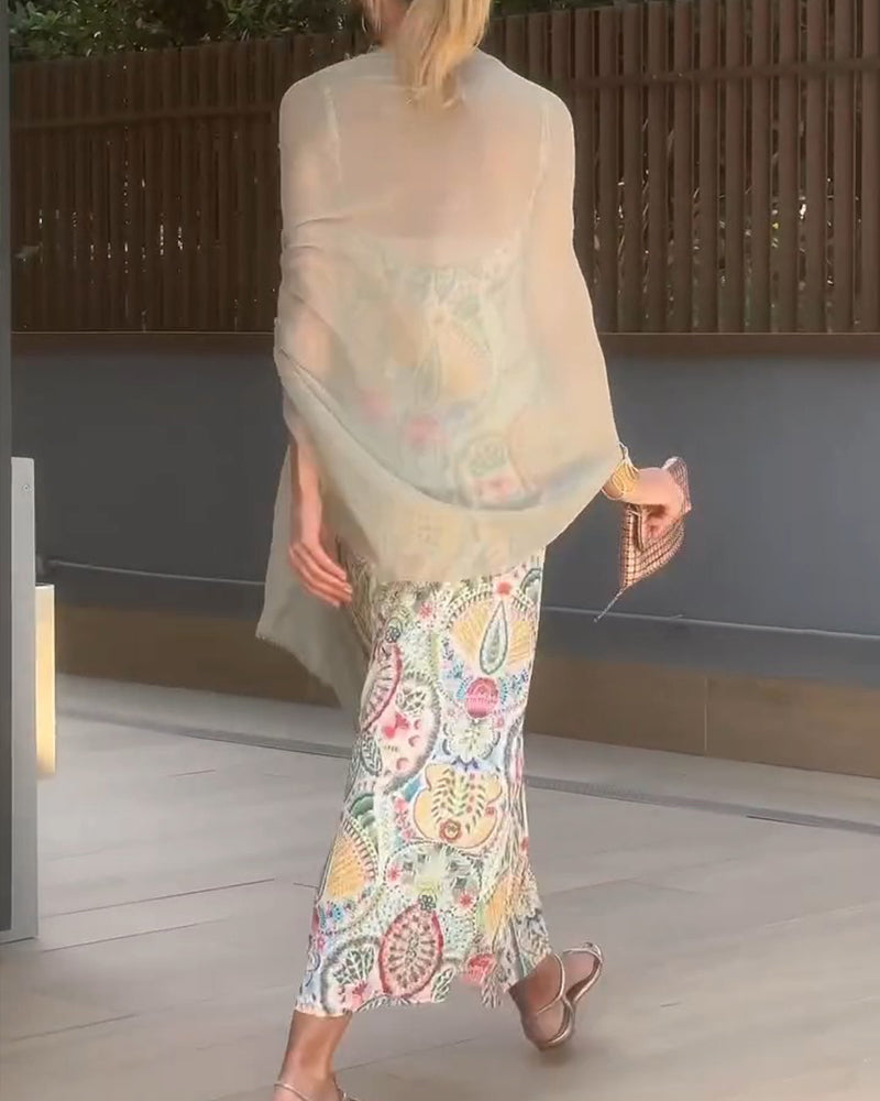 Printed Cami Maxi Dress