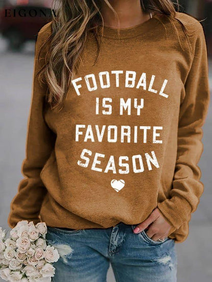 Women's Football Is My Favorite Season Sweatshirt ball print