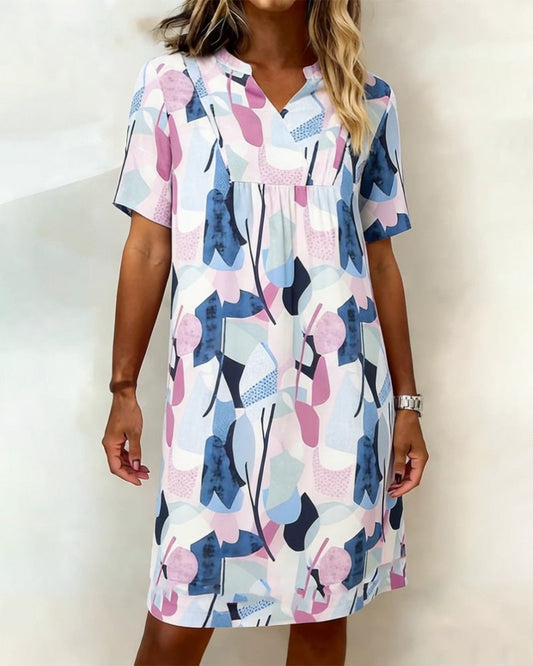 Geometric Pattern Print Dress