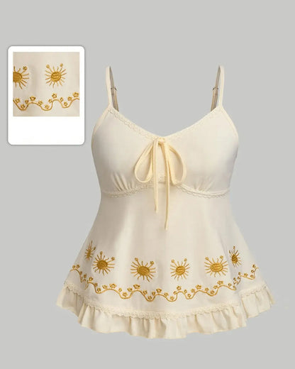 Women's Floral Embroidered  Top
