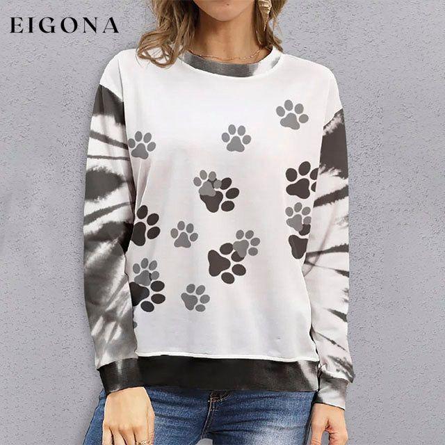 Cat Paw Print Casual T-Shirt best Best Sellings clothes Plus Size Sale tops Topseller