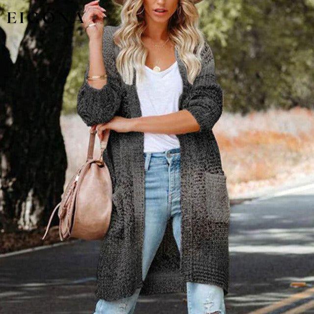 Casual Gradient Knitted Cardigan best Best Sellings cardigan cardigans clothes Sale tops Topseller