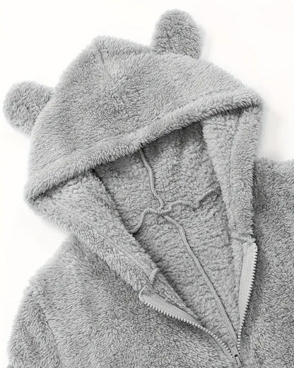 Tuta spessa e pelosa foderata in pile