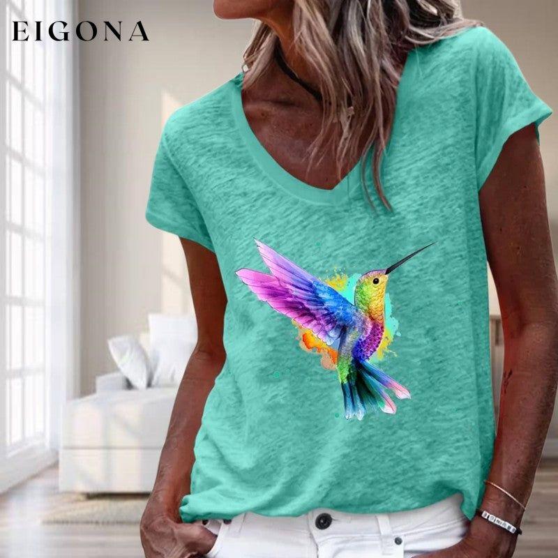 Casual Bird Print T-Shirt best Best Sellings clothes Plus Size Sale tops Topseller
