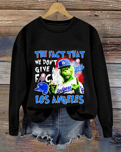 Grinch they hate us because they ain’t us Los Angeles Dodgers Sweatshirt 2024 f/w Grinch MLB sweatshirts