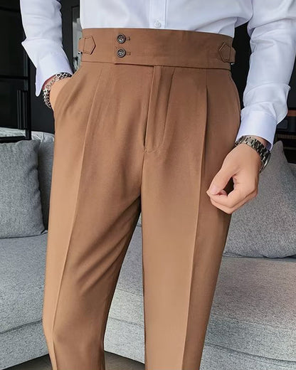 Men's Pocket Solid Casual Dress Pant