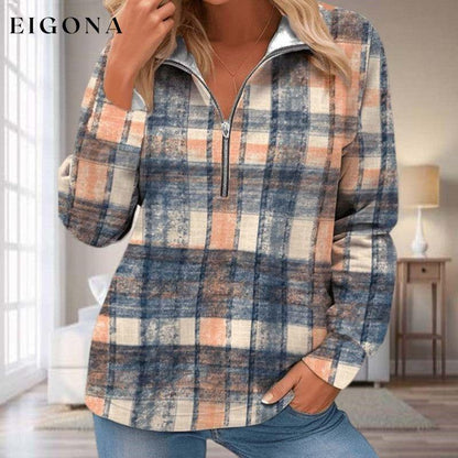 Vintage Plaid Sweatshirt best Best Sellings clothes Plus Size Sale tops Topseller