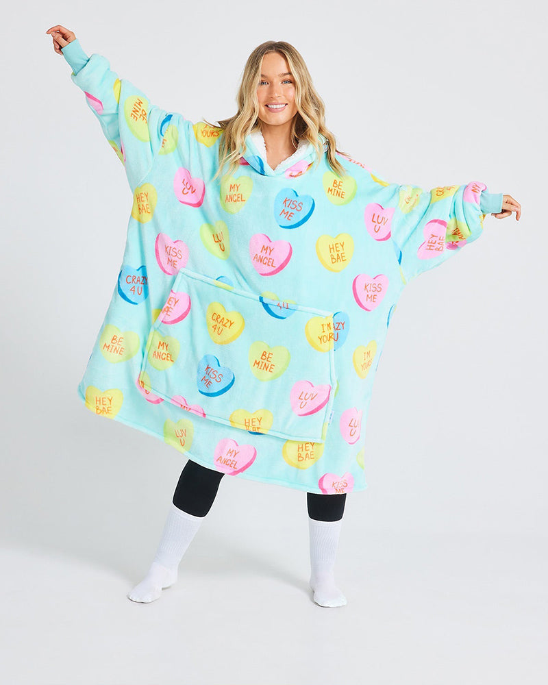 Love heart candies blanket hoodie 2024 f/w blanket hoodie