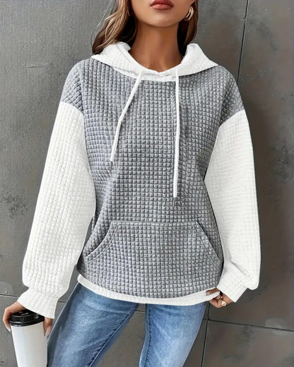 Casual patchwork pocket lace up hoodie 2023 f/w 202466 hoodies