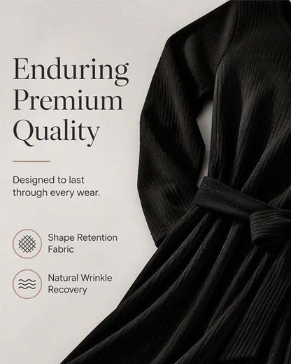 Long Sleeve Crew Neck A-Line Dress