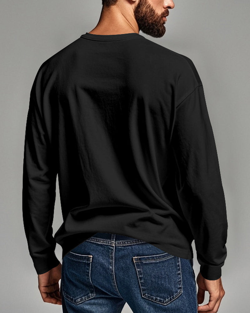 Breathable Pullover Long-Sleeved Men's Top