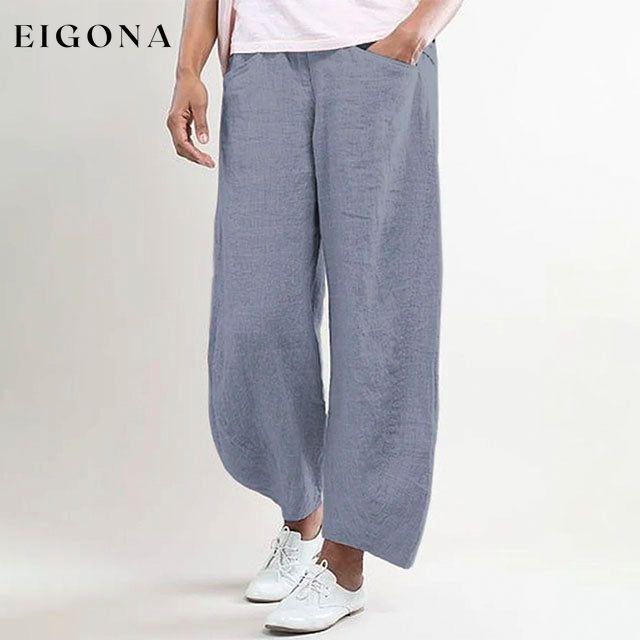 Casual Solid Color Pants Gray best Best Sellings bottoms clothes pants Plus Size Sale Topseller