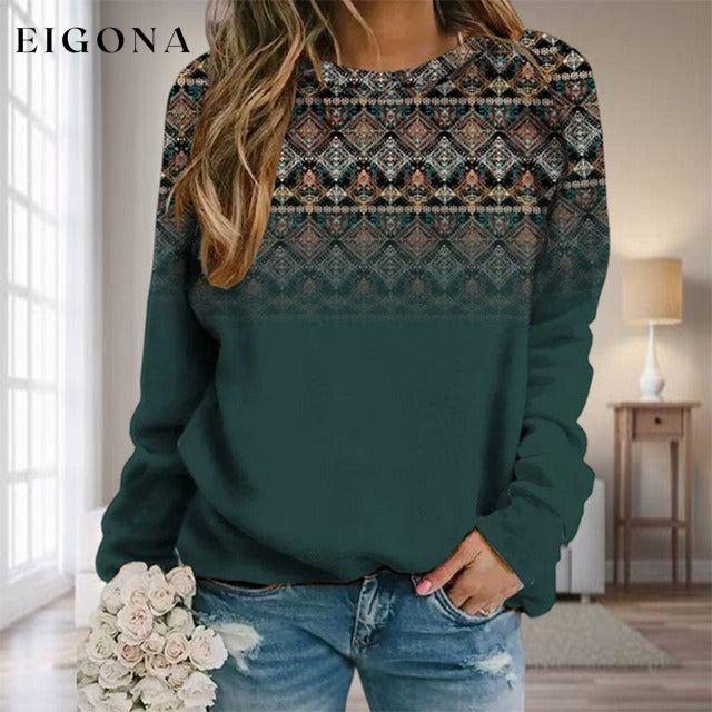 Vintage Ethnic Printed Sweatshirt best Best Sellings clothes Plus Size Sale tops Topseller