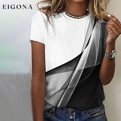 Modern Black And White Gradient T-Shirt best Best Sellings clothes Plus Size Sale tops Topseller