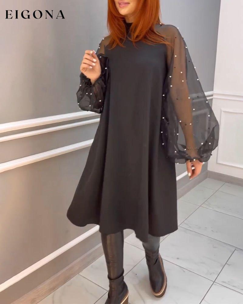 Mesh Loose High Neck Dress 2023 f/w 23BF casual dresses chrismas Clothes Dresses