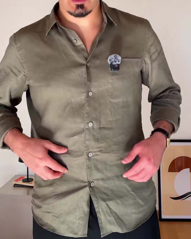 Men's Collared Pocket Shirt