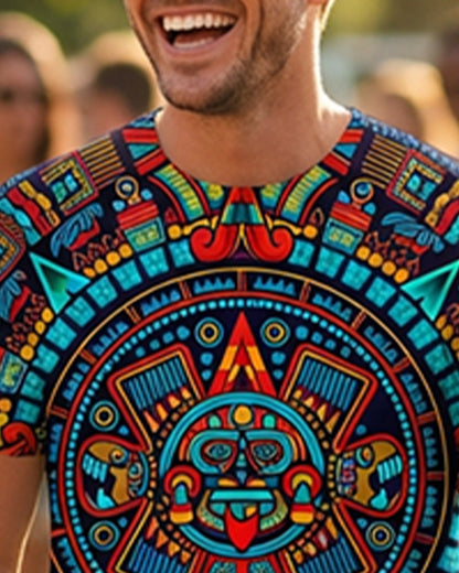 Crew Neck Printed Men's T-Shirt