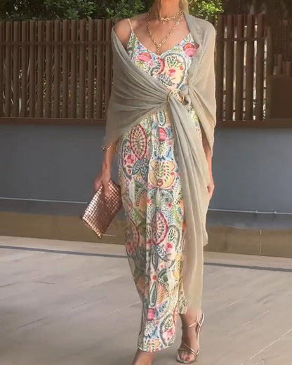 Printed Cami Maxi Dress