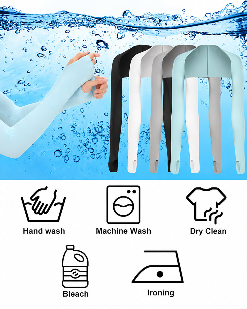 Women's 4-Pack Cooling UV Protection Arm Sleeves with Thumb Holes 2024 f/w accessories spring summer