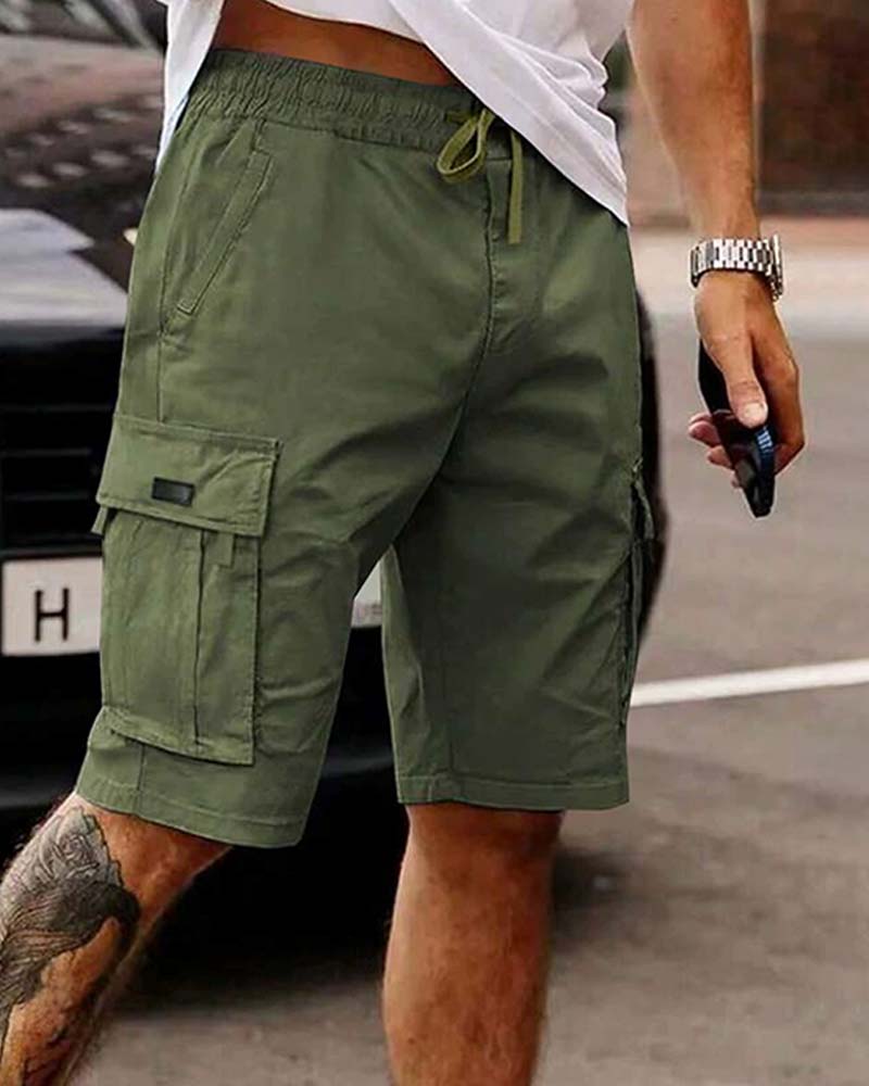 Drawstring Cargo Casual Shorts