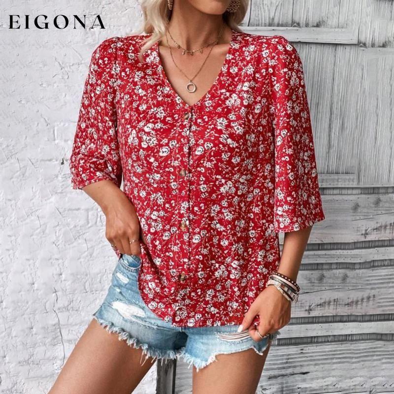 Casual Loose Floral Blouse best Best Sellings clothes Plus Size Sale tops Topseller