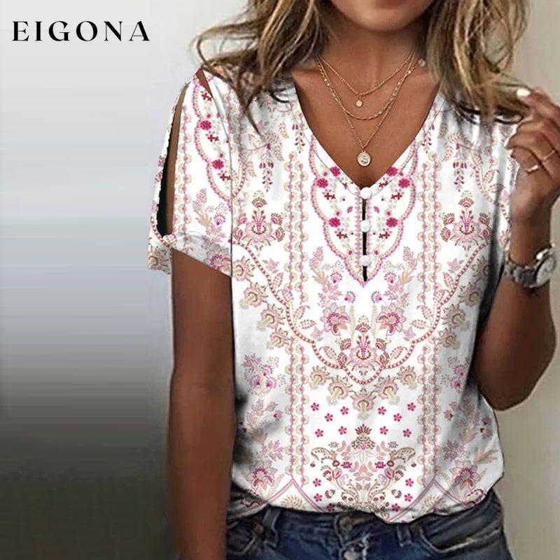 Vintage Ethnic Floral Blouse best Best Sellings clothes Plus Size Sale tops Topseller