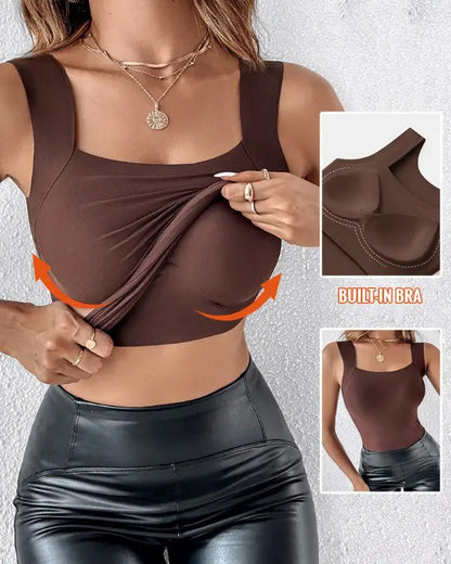 🔥Tuta modellante con scollo a U e reggiseno incorporato