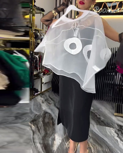 Mesh Cover Up Blouse