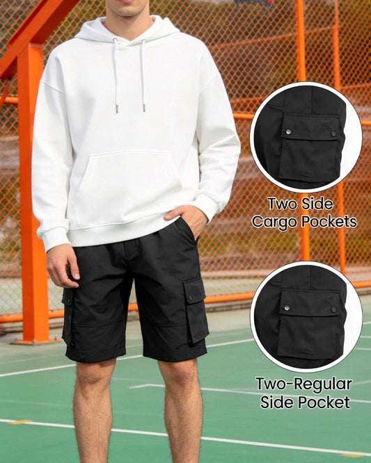 Men's Quick Dry Moisture Wicking Cargo Shorts, Casual Daily Wear