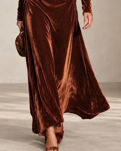 Fashion Spaghetti Strap Off Shoulder Long Dress 2024 f/w casual dresses