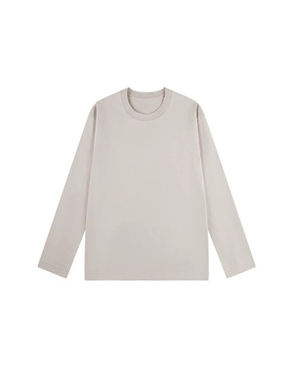 Men's Crew Neck Long-Sleeve Slit T-Shirt