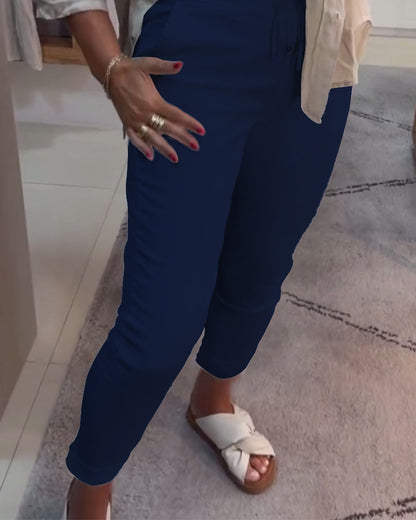 Pantaloni casual a matita con coulisse